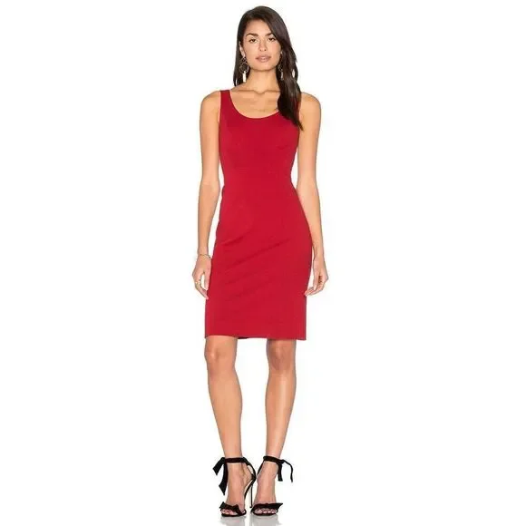 Diane von Furstenberg Red Geovana Sheath Sleeveless Dress Size 2 - Picture 1 of 13